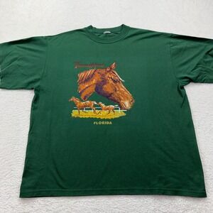 Vintage Thoroughbred Horse Florida Graphic T-Shirt Men's